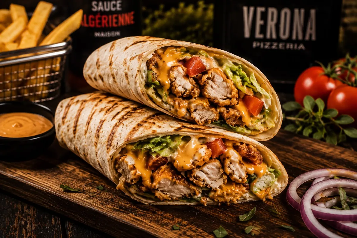 Wrap de pollo crujiente